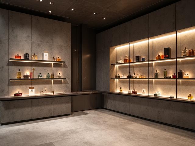 Modern minimalist interior of the store